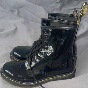 black patent leather doc marten 1460